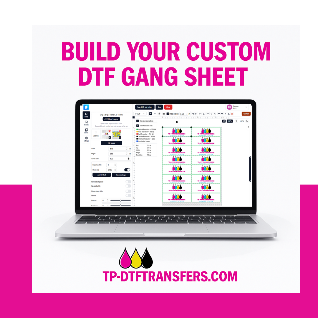 Build Your Custom DTF Gang Sheet